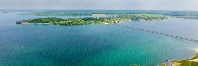 Lac Du Der Passerelle Vue Aerienne