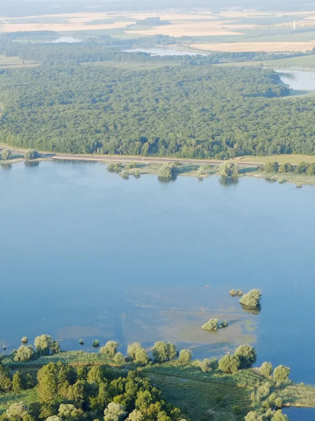 Damm Sainte Liviere Luftansicht Lacduder