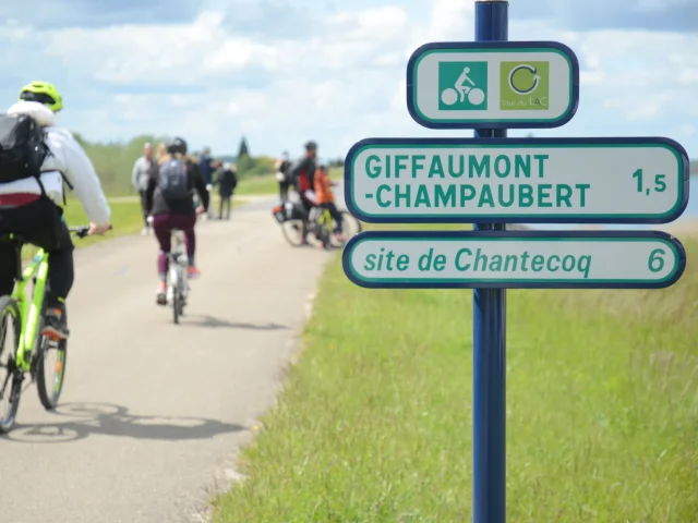 Tour du Lac du Der mit dem Fahrrad - Beschilderung