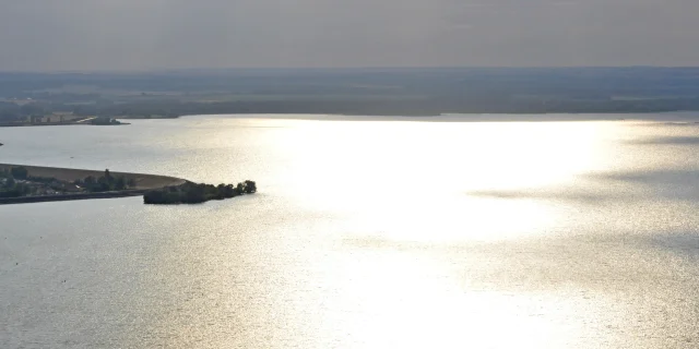 vue aérienne lac