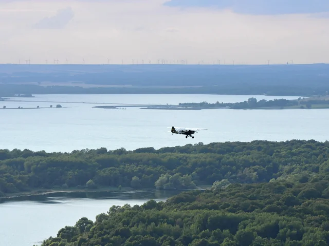 vista aérea del lac du der robinson